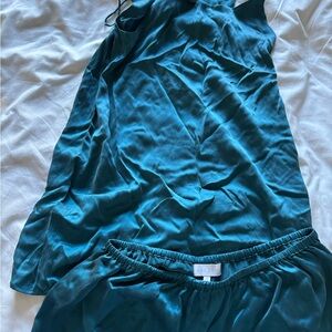 Teal Silk Sleepwear Set